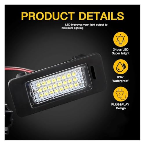 Luz matrícula LED Golf MK6 Plus con tecnología anti-error Canbus integrada 3