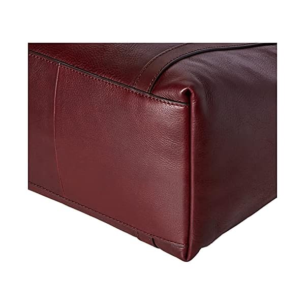 Fossil-Womens-Carmen-Leather-Tote-Purse-Handbag Fossil Women's Tote, Claret Red, 15 L x 6.13 W 13 H US