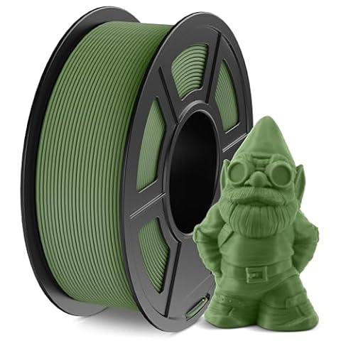 JAYO Matte PLA Filament 1.75mm Olive Green 1.1KG, PLA Matte 3D Printer Filament, Frosted Texture, Dimensional Accuracy +/- 0.02mm, 1.1kg Spool (2.4lbs) for Most FDM 3D Printers