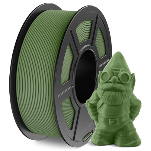 JAYO Matte PLA Filament 1.75mm Olive Green 1.1KG, PLA Matte 3D Printer Filament, Frosted Texture, Dimensional Accuracy +/- 0.02mm, 1.1kg Spool (2.4lbs) for Most FDM 3D Printers