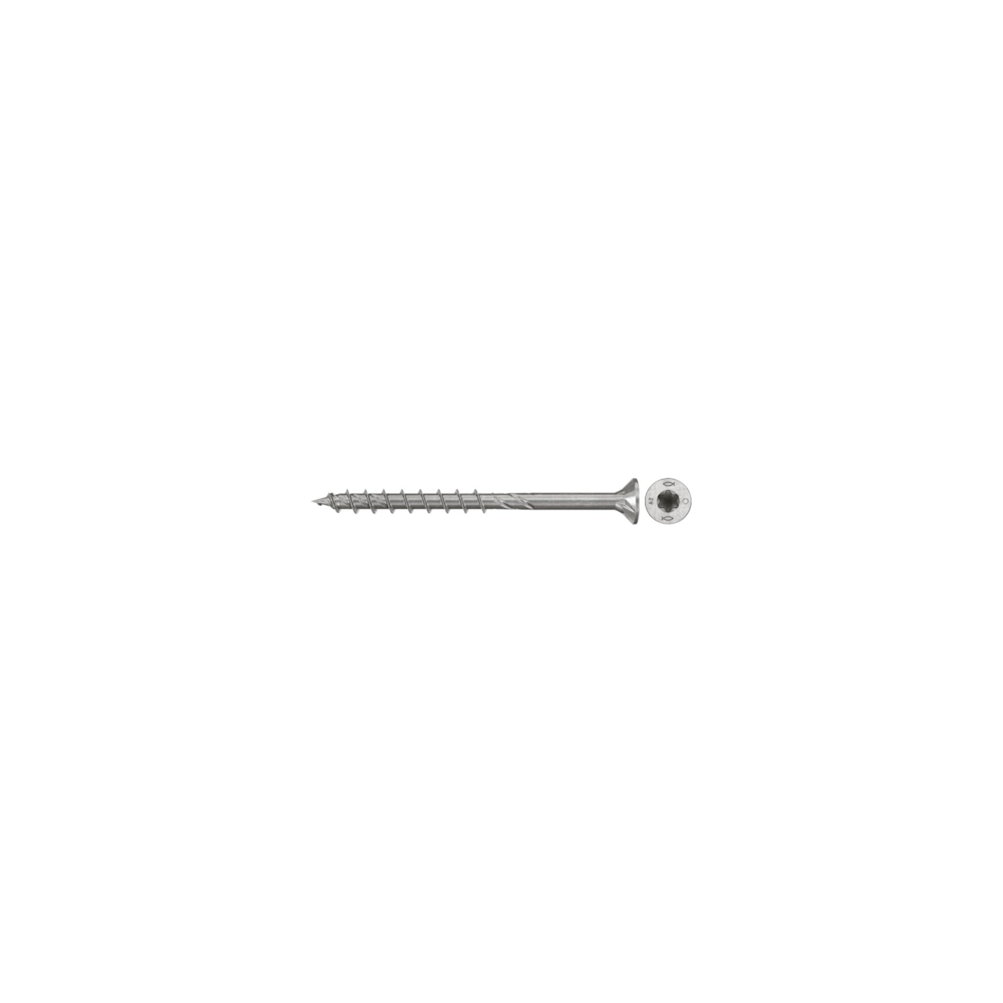 fischer PowerFast II CTP 6.0 x 50 A2 100 Chipboard Screws Countersunk Inner Star TX Socket Partially Threaded A2 Stainless Steel for Flush Mounting in Wood (Pack of 100)