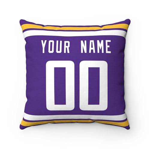 Image of ANTKING Throw Pillow 2 Pack Custom Any Name and Number Personalized Gift for Men Women Boys