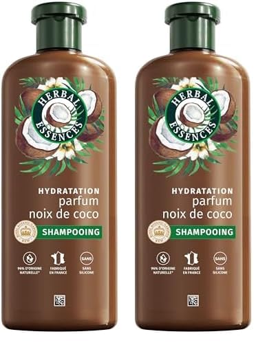 Herbal Essences Hydratation Shampoing Parfum Coco 250ml Cheveux Très Secs, Aide à Nourrir et Lisser, Pour Des Cheveux Doux, Ingrédients d'Origine Naturelle,...