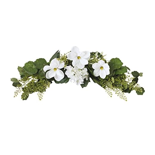 MCDSAJ Flor Arqueada Artificial, Botín de Flores Artificiales para Arco de Boda, Letrero de Ceremonia de Bienvenida de Boda de Imitación, Telón de Fondo, Silla de Mesa, Decoración del Hogar(Magnolia)