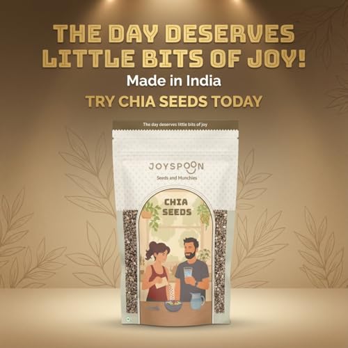 Image of JoySpoon Chia Seeds, 200g Rich in Fiber, Plant Protein & Omega-3 Ideal for Smoothies, Detox Water, Yogurt & Diet Recipes