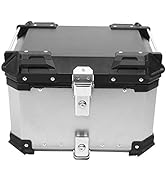 BigKing Motorrad Topcase Professionelle Universal CNC Aluminiumlegierung Topcase (Silber,...