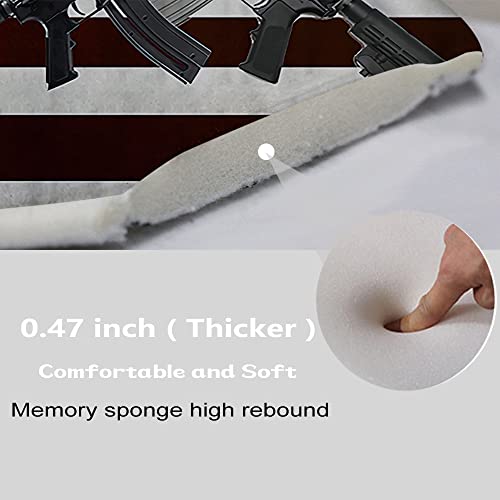 Patriotische USA Amerikanische Flagge und Pistole Badezimmerteppiche und Matten Sets 3-teilig, Memory-Schaum-Badematte… – Bild 6