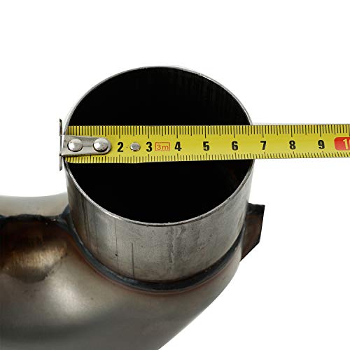 Lucasng T409 Stainless Steel Y Pipe 3" Single To 2 1/2" 2.5" Dual Exhaust Adapter Connector,Overall Length: Approx. 10",Universal #TOP7