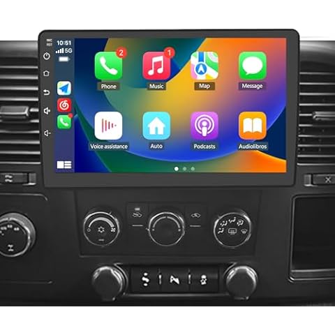 AWESAFE Car Radio Stereo for Chevy Chevrolet Silverado Tahoe Equinox GMC Sierra Yukon with Wireless Apple CarPlay Andriod Auto 10 inch Touch Screen Cover