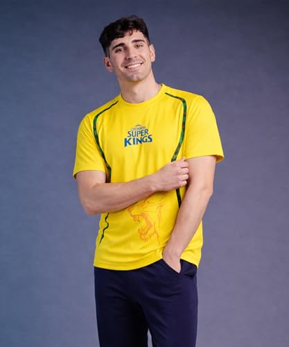 Image of SHODOX Men's IPL Cricket Jersey Dot Knit Breathable Half Sleeve Sports Fit T-Shirt Lightweight Relaxed Fit Athletic Team Wear Summer 2026 Poly Blends