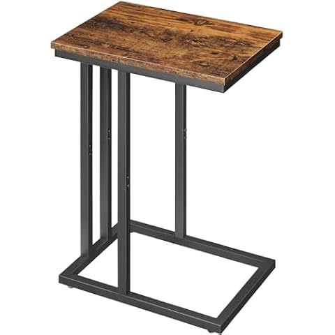 HOOBRO Rustic C Shaped Side Table Cover