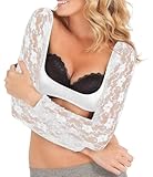 ENVY BODY SHOP Lace Sleecrets Add Sleeves to Any Dress or Top (US, Alpha, Small, Regular, Regular, White)