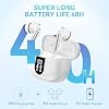 Audífonos Inalámbricos, Bluetooth 5.3 con 40H de Reproducción, Graves Profundos Estéreo, Pantalla LED de Energía, Cancelación de Ruido en Llamadas con Micrófono, IP7 Impermeable para iPhone Android 4