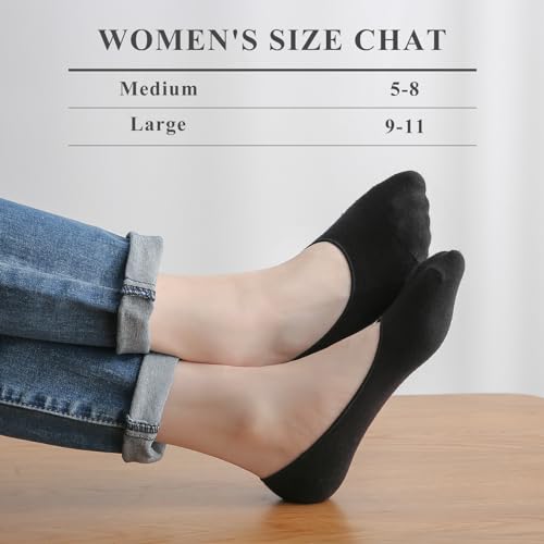 4 Pairs No Show Socks Women Low Cut Cotton Liner Socks Invisible Hidden Thin for Flats Boat4