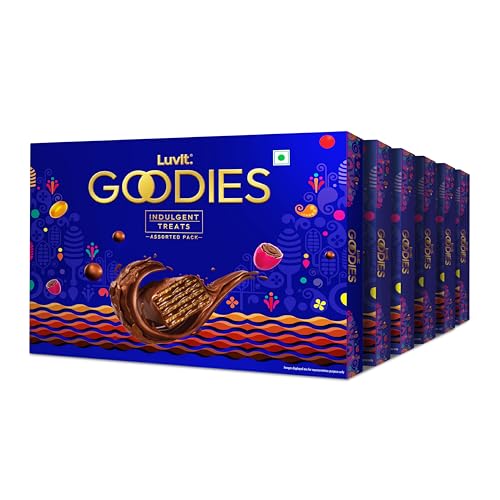 Image of LuvIt. Goodies Chocolates Treat Gift Pack | For Birthday, Rakhi, Diwali Occasions | Truffles (6 x 154.97 g)