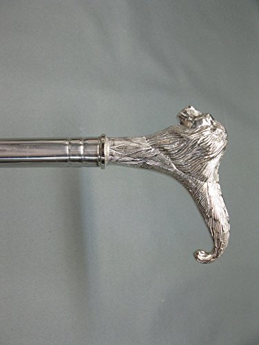 Acero inoxidable Bastón Bastón de senderismo bastón 96 cm León con metal Mango Steam Punk Walking Stick