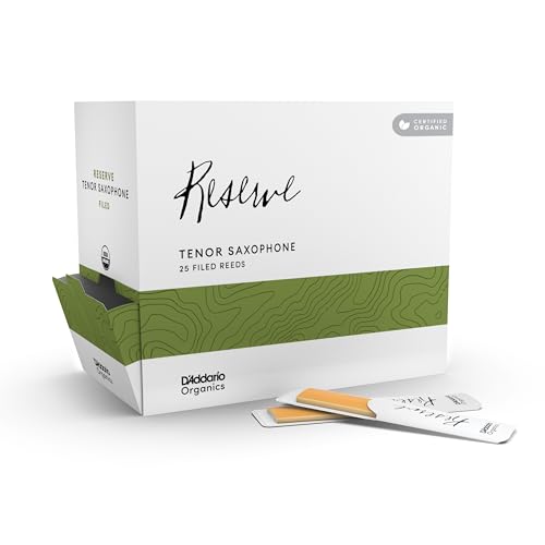 Anches saxophone ténor D'Addario Organic Reserve 3+ | Prêtes pour la scène et le studio