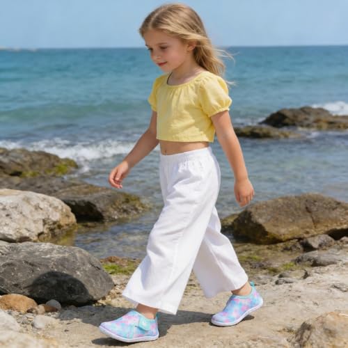 Image of FEETCITY Boys Girls Water Shoes Kids Aqua Socks Quick Dry Barefoot for Beach Swimming Pool