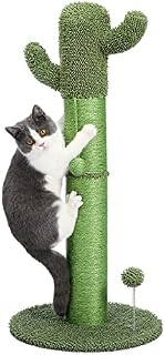PAWZ Road Cactus Scratching Post for cats, Sisal Cat Scratching post with ball (H: 68.5cm/27") Green L