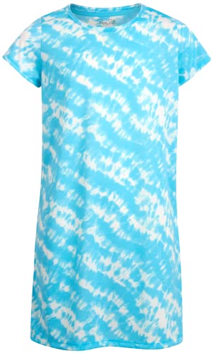 Rene Rofe Girls' Pajamas - Short Sleeve Sleep Shirt Nightgown (2 Pack), Size 6/6X, Carmine Rose Mermaid #TOP5