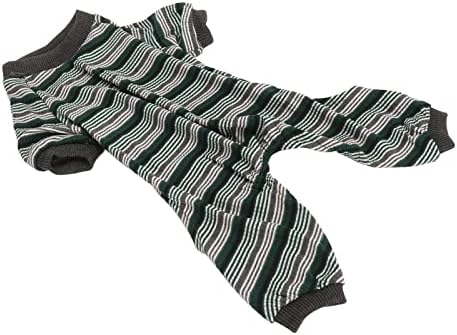aqxreight Pijama Listrado para Cachorro, 4 Pernas, Macio, Respirá...