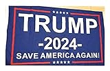 Donald Trump for President 2024 Flag 3'x5' Save America Again Presidential Election Make Great