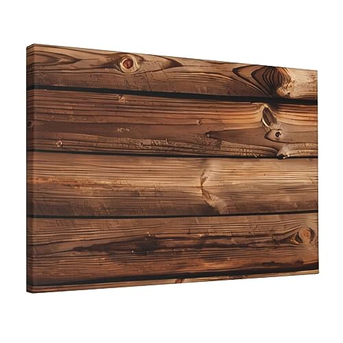Impression sur toile effet bois marron pour creer un salon cosy et chaleureux