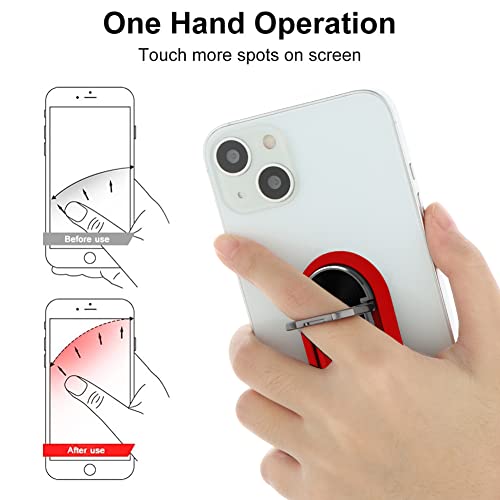Bf2Jk 2 Pack Cell Phone Ring Holder Stand, 360 Degree Rotation Metal Phone Grip For Magnetic Car Mount Compatible With Iphone, Samsung, Smartphones (Red) #TOP3