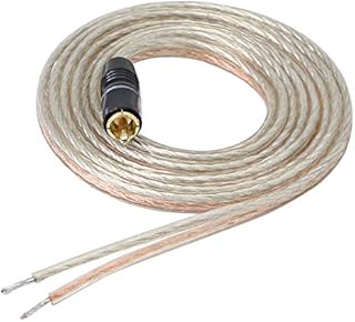 RCA Speaker Wire, Speaker Cable to RCA Plug, Gold Plated Metal RCA Connector High Level Audio Cable for Amplifiers and Subwoofer - 2 M