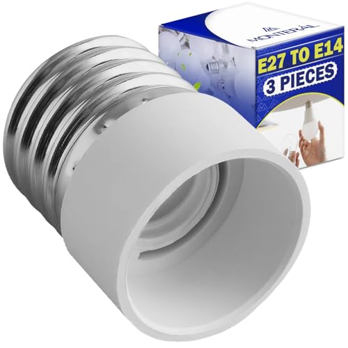 3 Piezas Adaptador E27 a E14 para Cambiar Bombilla 220/240V 50-60Hz 50W - Garantía de 10 Años - MONTERAL