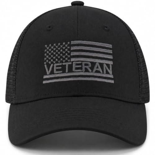 Image of American Flag Trucker Cap, Regular & XL-3XL, Big Head Snapback Patriotic Baseball Hat (Up to Size 8)