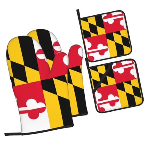 Gants de cuisine imperméables contre la vapeur du micro-ondes - Lot de 4 Maryland - 4