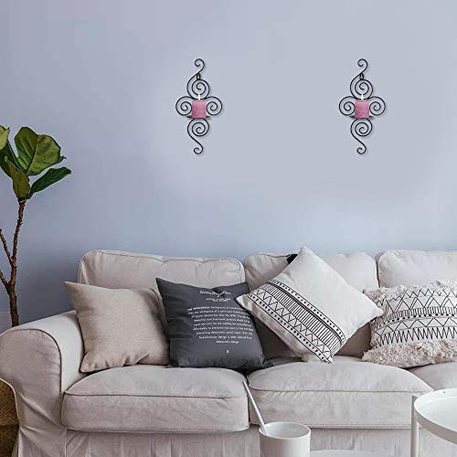 Reton Wall Sconces Candle Holder, Black Iron Candle Sconces Holders Hanging Wall Candle Sconce For Living Room Bedroom Dining Room Home Wall Decoration, Set Of 2 #TOP6