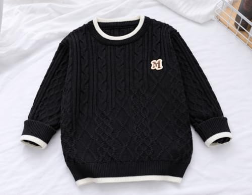 Image of Bold N Elegant Boys Winter Woolen Stylish Warm Cable Knit Raglan Sleeve Pullover Sweater for Kids