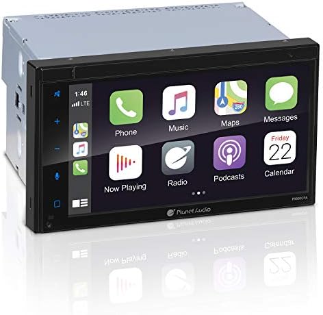 Planet Audio P9900CPA Apple Carplay Android Auto Car Multimedia Player - Double-Din, 6.75 Inch LCD Touchscreen, Bluetooth, MP3-USB-Aux in, Am/FM Car Radio, No CD-DVD