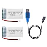 Itexkun 2 Pcs 3.7V 800mAh 20C 902540 Rechargeable Lipo Battery with USB Charger for Syma X5 X5C X5SW X5SC Hengqi 905 Cheerson CX-30 Skytech M68 RC Quadcopter Drone Spare Parts