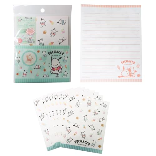 Image of Stationery Paper and Envelopes Letter Set - Cute Stationery for Writing Paper Letters, Includes: 4 Envelopes, 8 Letter Papers, & 4 Stickers (Pocahco-Dog)
