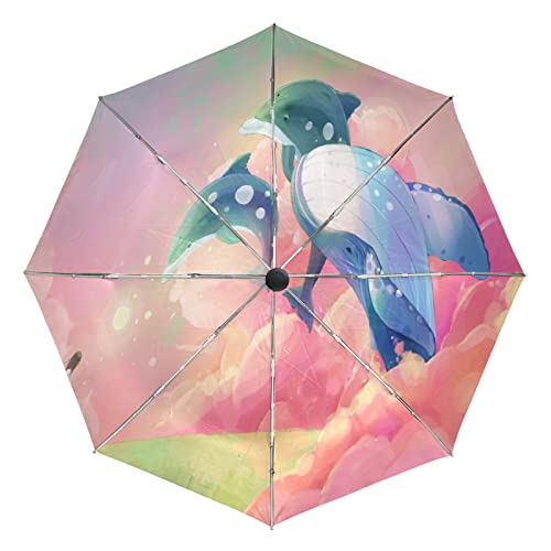 Parapluie de Voyage Dauphin Dessin Animé Idéal pour les Trajets Quotidiens