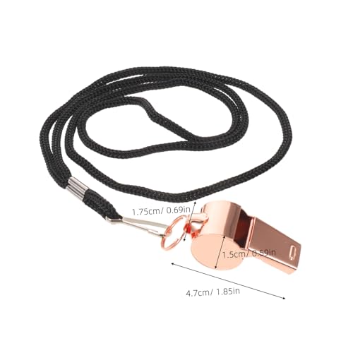 Silbatos de árbitro de acero inoxidable con cordón 6 pzas miniatura 2