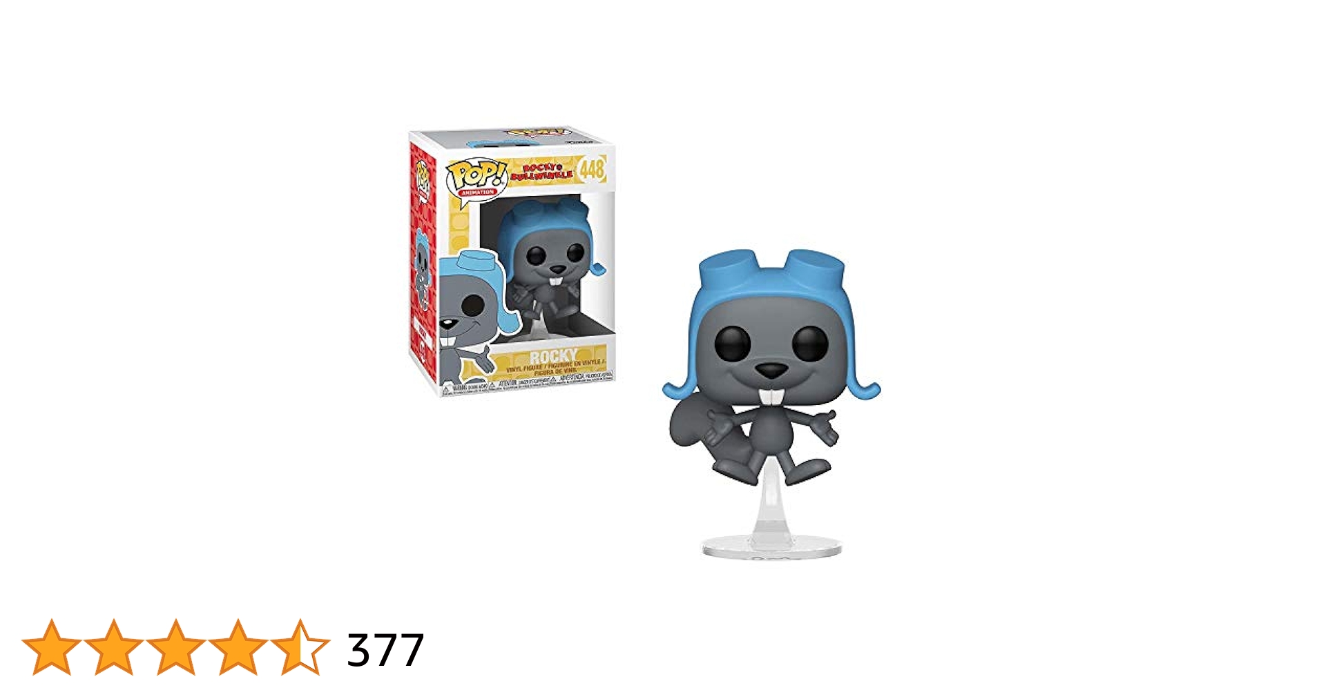 【FUNKO WACKY WOBBLE】 ROCKY Funko Wacky Wobbler Rocky And Bullwinkle Rocky Bobblehead