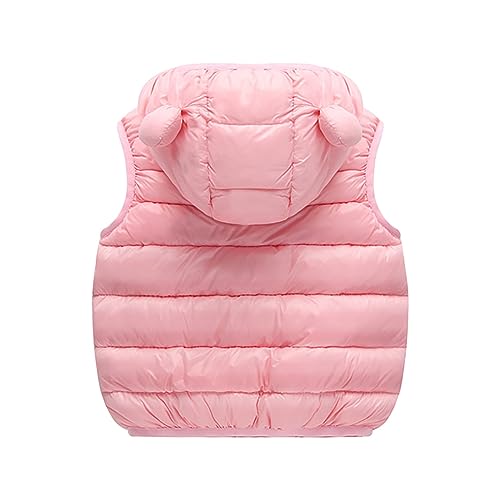 Toddler Baby Girl Boy Hooded Jacket Vest Hoodie Sleeveless Jacket Waistcoat Warm Outwear with Zipper Pocket2