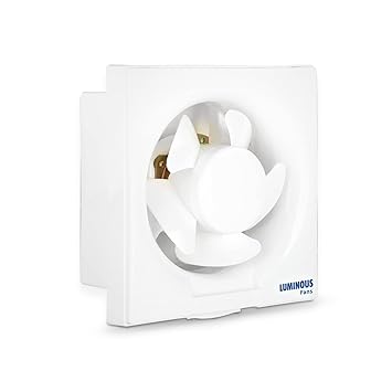 Luminous Vento Deluxe 150 mm Exhaust Fan For Kitchen, Bathroom with Strong Air Suction, Rust Proof Body and Dust Protection Shutters (White)