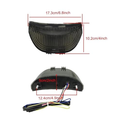 Clignotants moto feu stop arrière avec indicateurs LED intégrés