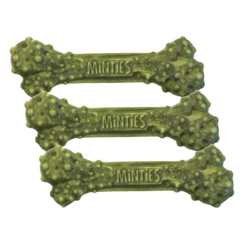 Image of Minties Dental Chews for Dogs,Vet-Recommended Mint-Flavored Treats for Large Dogs Over 50 lbs,Dental Bones Clean Teeth,Fight Bad Breath & Removes Plaque & Tartar,Large Dogs- 48oz, 36 Count (Pack of 3)