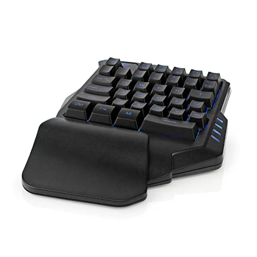 NEDIS Wired Gaming Keyboard - USB Type-A - Folientasten - RGB - Einhändig - Universal - Stromversorgung über USB - Netzkabellänge: 1.60 m - Gaming