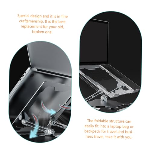 Soporte Ajustable de Aleación para Laptop Plata Plegable miniatura 2