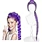 wartleves Anime Costume Cosplay Wig, Purple Braid Wigs for Women Men, Natural Looking Costume Wig for Halloween Party, Cosplay