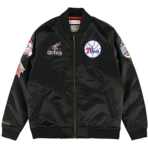 Mitchell & Ness M&N - Chaqueta bomber de satén - FLIGHT Atlanta Hawks