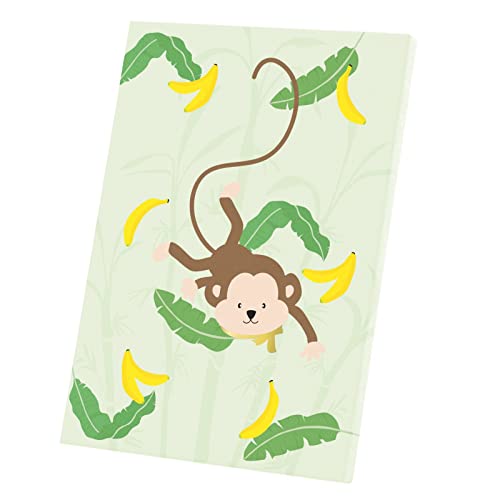Affiche poster singe illustration dessin bananes toile 40x56