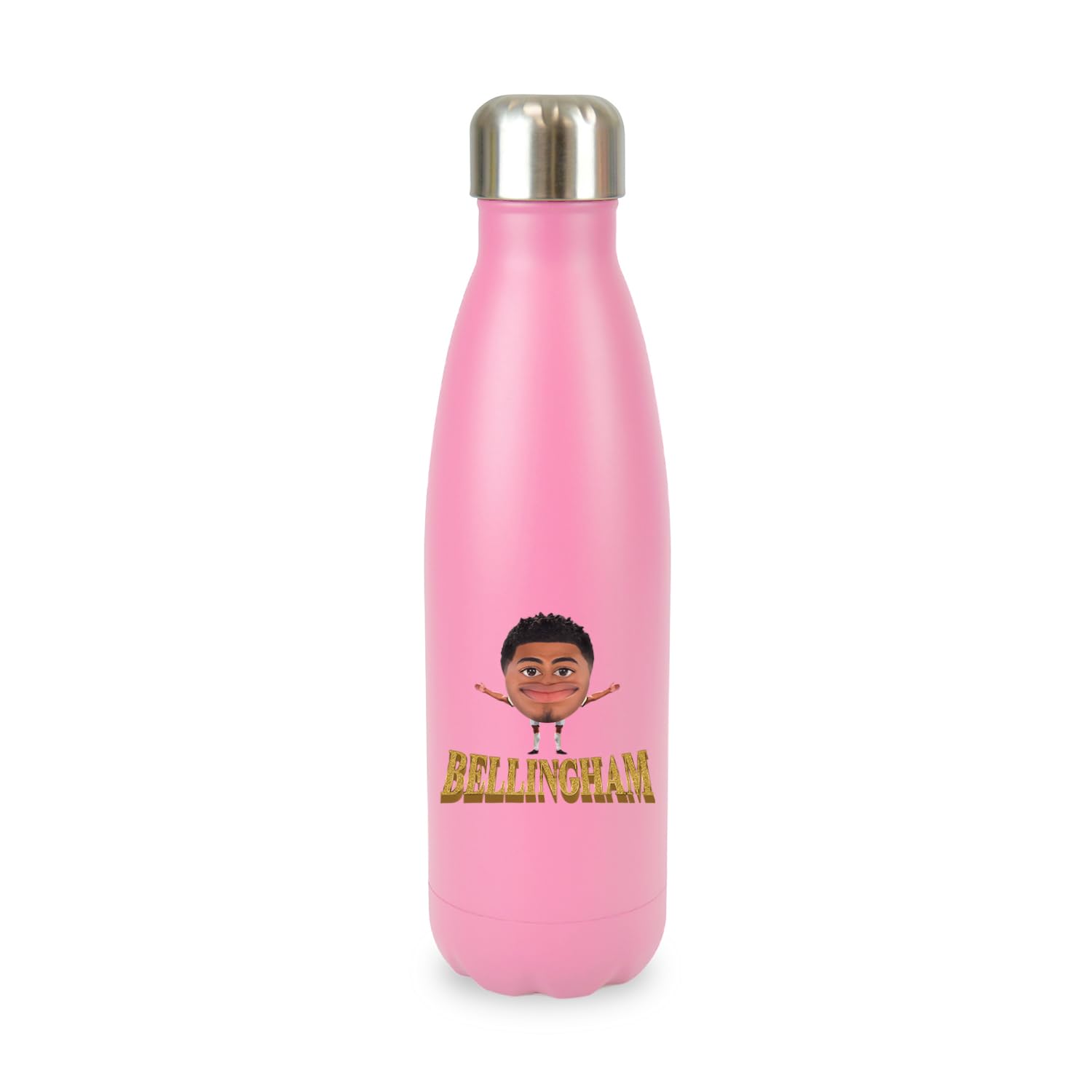 New Spirit Original Image and text Bellingham meme iconic footy football screw top lid stainless steel water bottle drinks cup water bottle refill cute fun explore travel